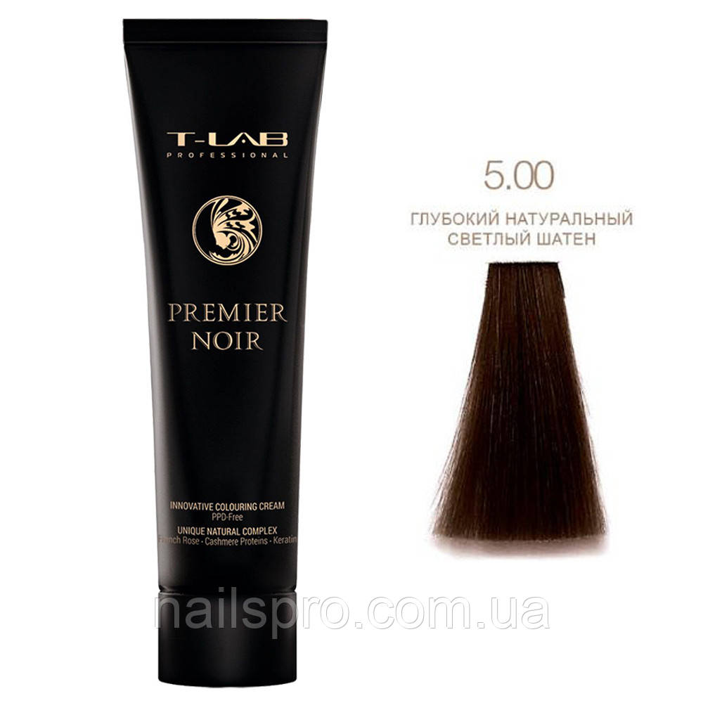 Крем-фарба для волосся T-LAB Professional Premier Noir Innovative Colouring Cream 100 мл, № 5.00