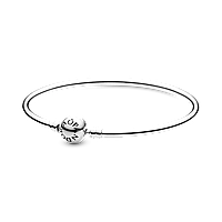 Срібний браслет-бенгл Pandora Moments 590713