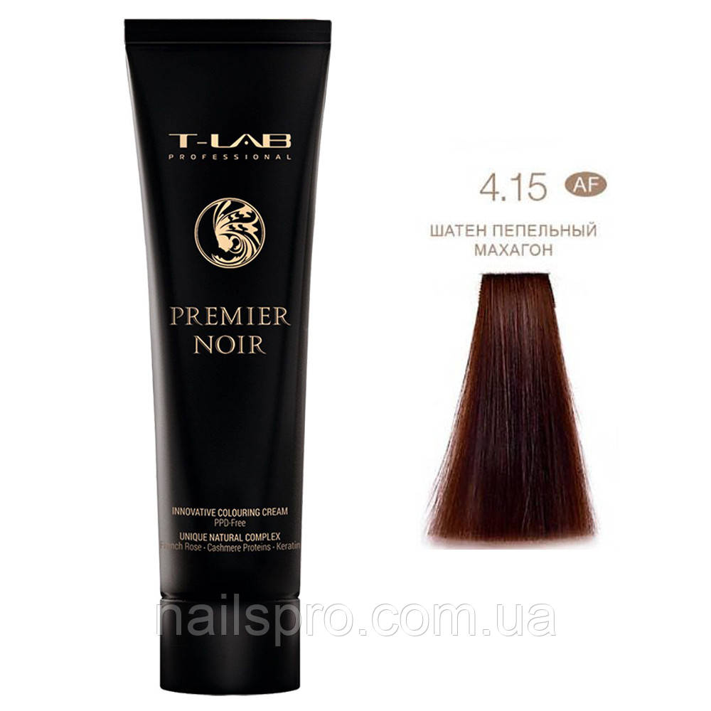 Крем-фарба для волосся T-LAB Professional Premier Noir Innovative Colouring Cream 100 мл, № 4.15