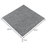 Самоклеюча підлогова LVT плитка Сірий мармур 600х600х1.5mm, фото 3