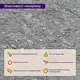 Самоклеюча підлогова LVT плитка Сірий мармур 600х600х1.5mm, фото 4