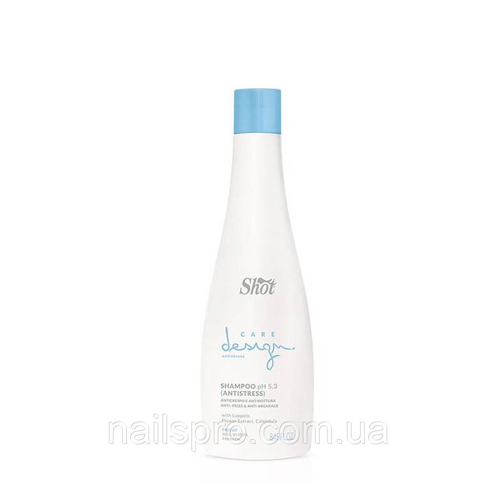 Шампунь антистрес проти ламкості волосся Shot Care Design Antistress Shampoo, 250 мл