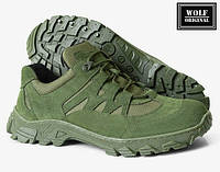Военные кроссовки Хаки "Desert Trekking" WOLForiginal, полуботинки легкие прошитые, обувь для солдат ВСУ
