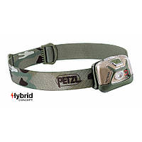 Тактический налобный камуфлированый фонарь Petzl Tactikka camo с красным светом