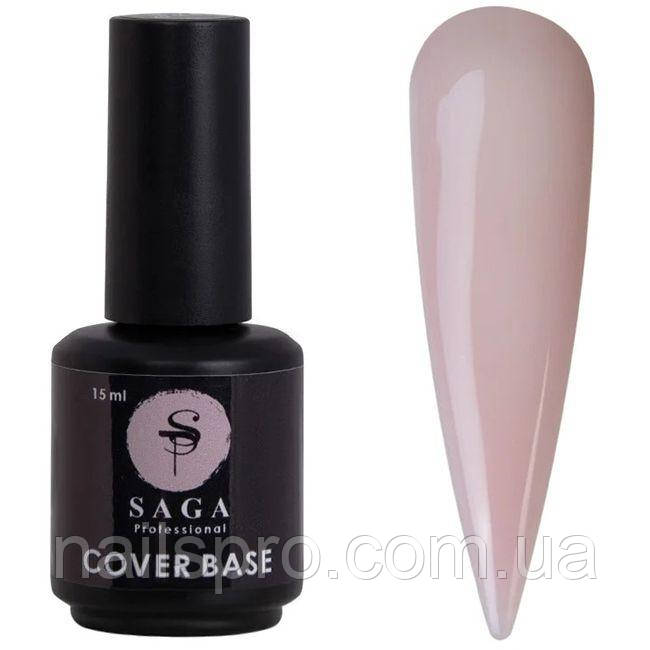 База для гель-лаку SAGA Cover Base Elastic №04 попелясто-рожевий, 15 мл
