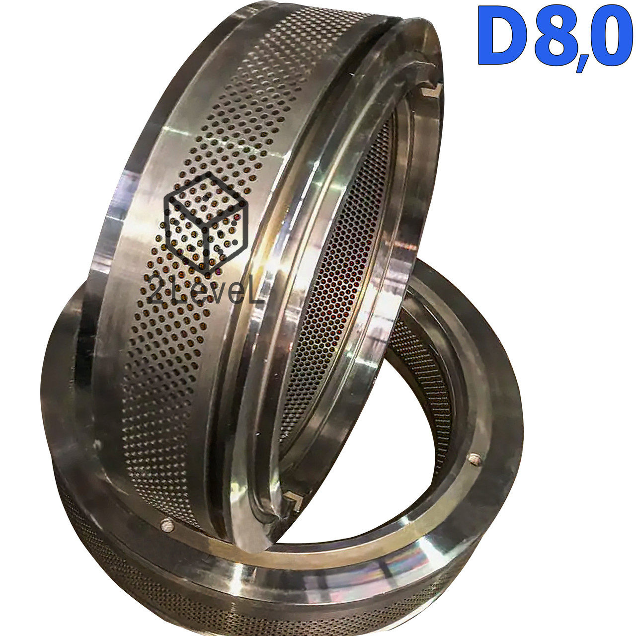 Кольцевая закаленная матрица D 8.0мм для ОГМ 1,5. Матрица пресс гранулятора для твердых пород Матриця 51-54 HRC, фото 1