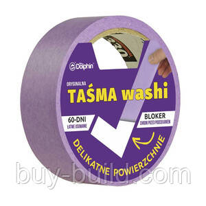 Скотч малярний DOLPHIN Washi Delikatne 29ммх25м WDT 56719
