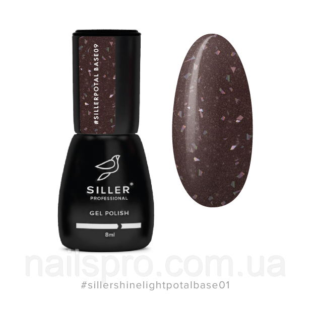 Siller Shine Light POTAL Base №01 база світловідбивна з поталлю, 8 мл