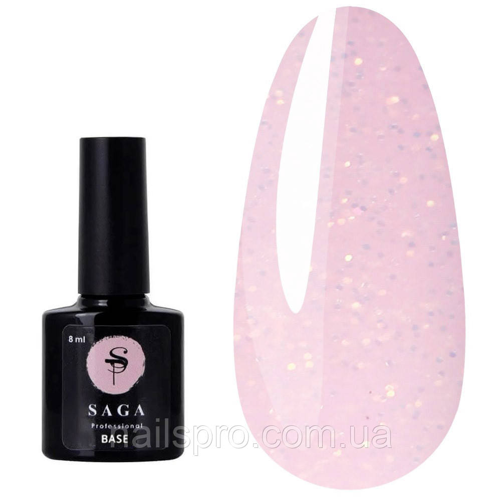 База камуфлююча SAGA Color Base №08 рожевий з шимером, 8 мл