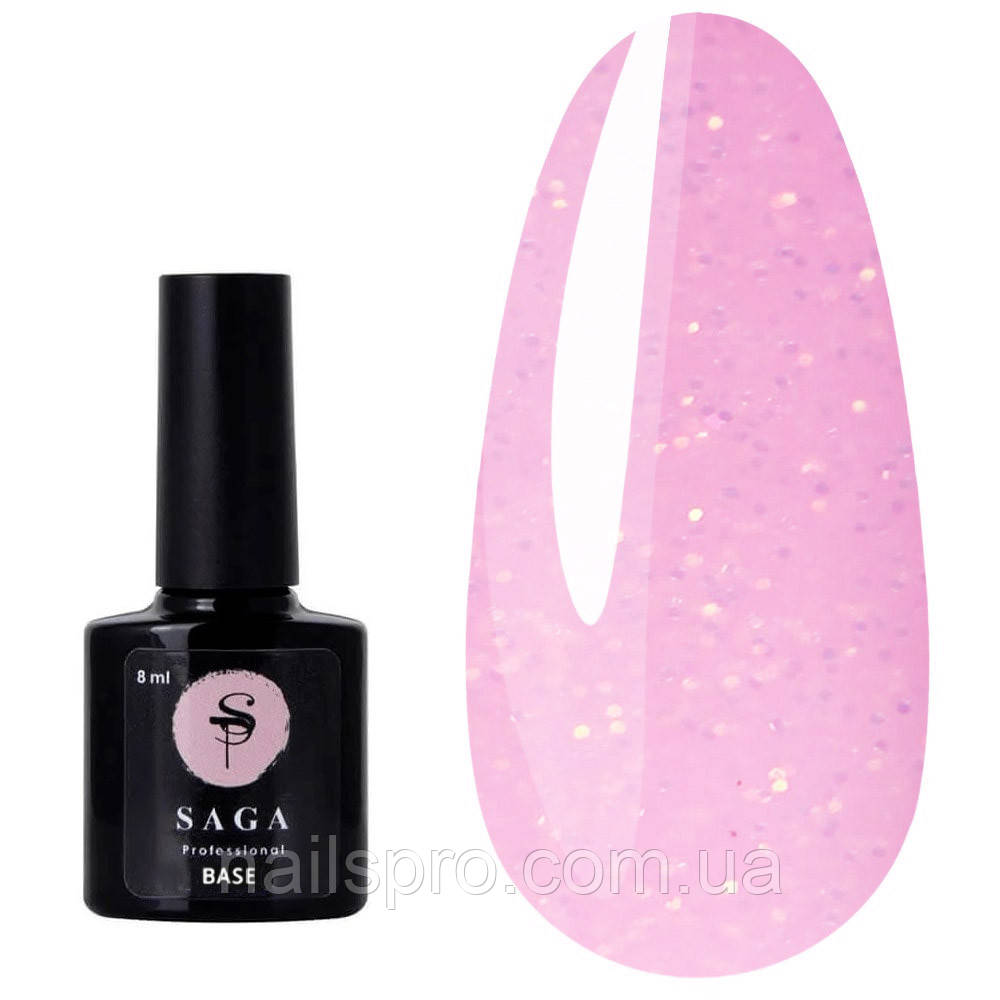 База камуфлююча SAGA Color Base №09 ніжно-рожевий з шимером, 8 мл
