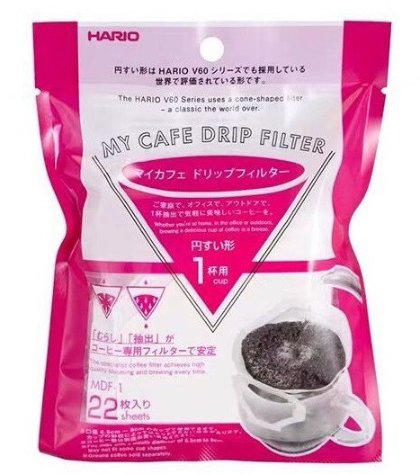 Дріп пакети V60 My Cafe Drip Filter 01 Hario 22 шт. Паперові фільтри для кави