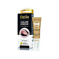 Крем-краска для бровей Delia Eyebrow Expert 1.0 Черный с маслом арганы, 15 мл