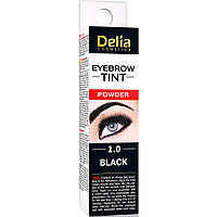 Краска для бровей хна в порошке Delia Eyebrow Expert Henna Traditional 1.0 Черный, 2 мл