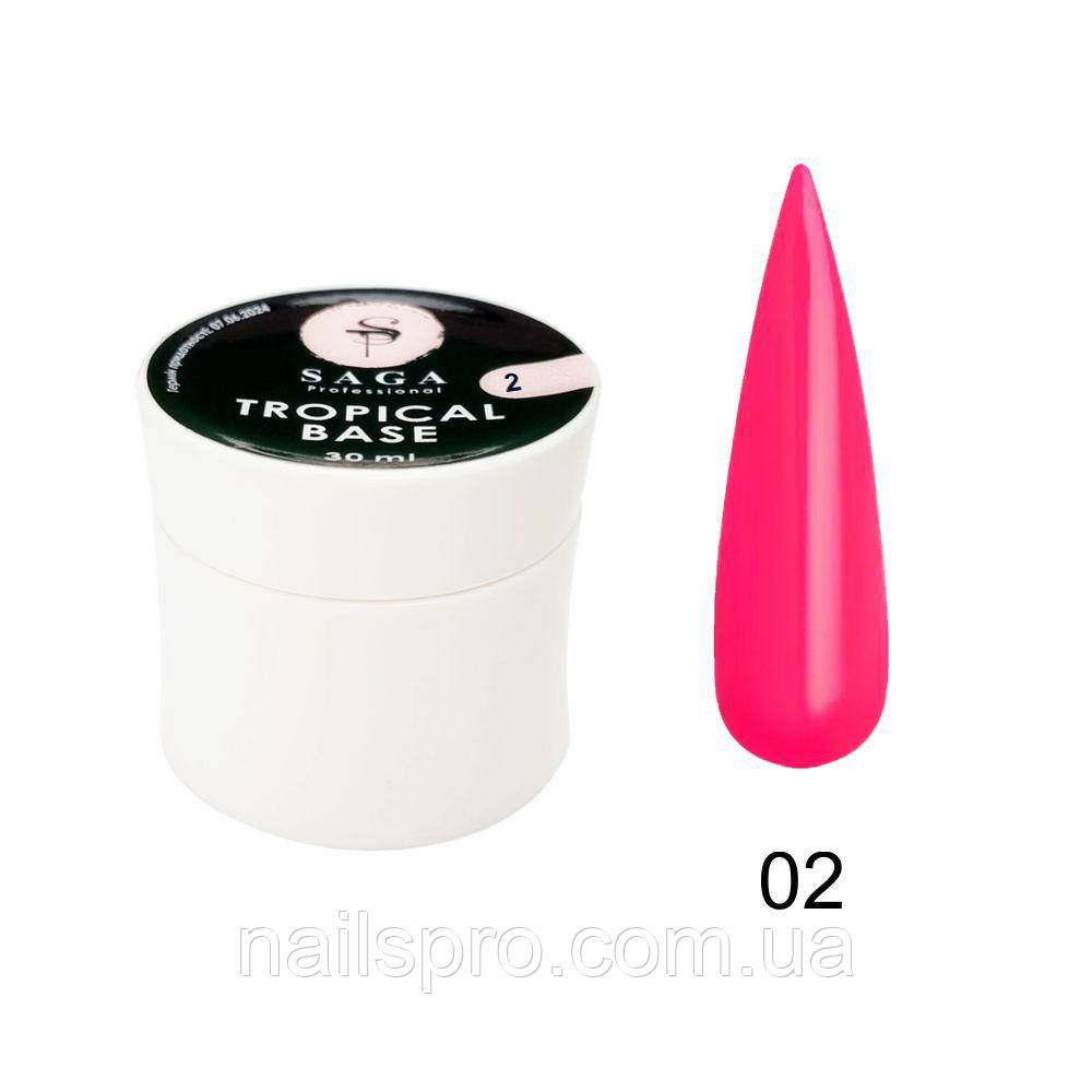 База камуфлююча SAGA Tropical Base №02 неонова фуксія, 30 мл