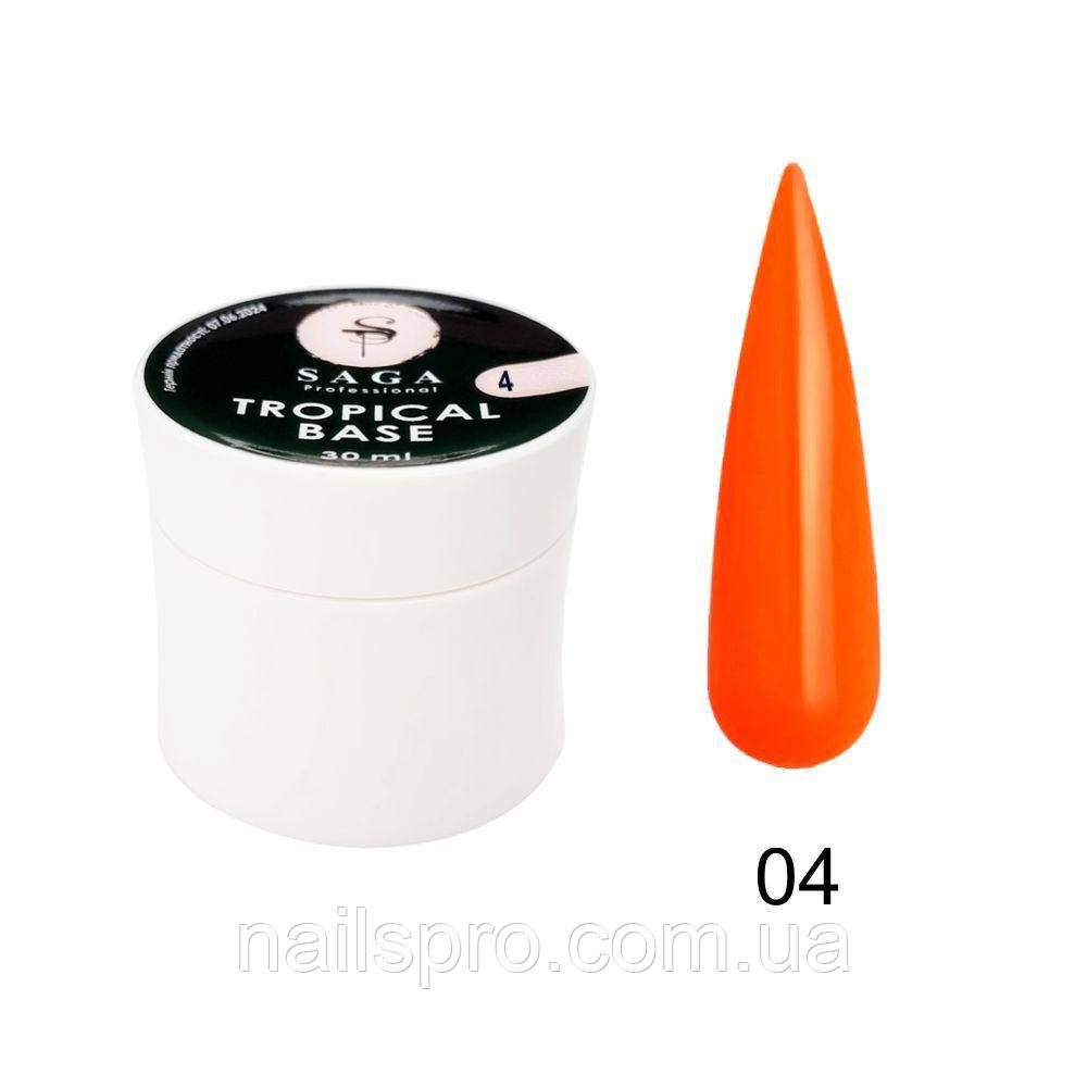 База камуфлююча SAGA Tropical Base №04 неоновий помаранчевий, 30 мл