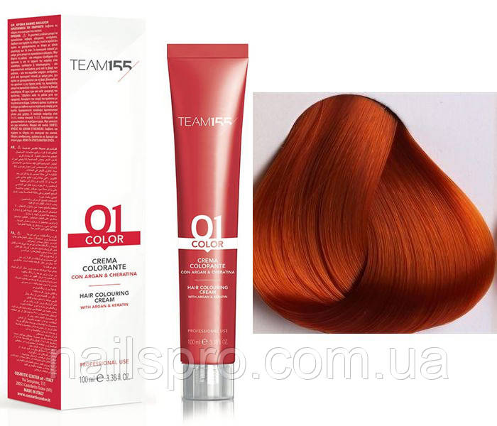 Крем-фарба для волосся TEAM155 Color Cream (8.43 Золотисто-каштановий світлий Блонд), 100 мл