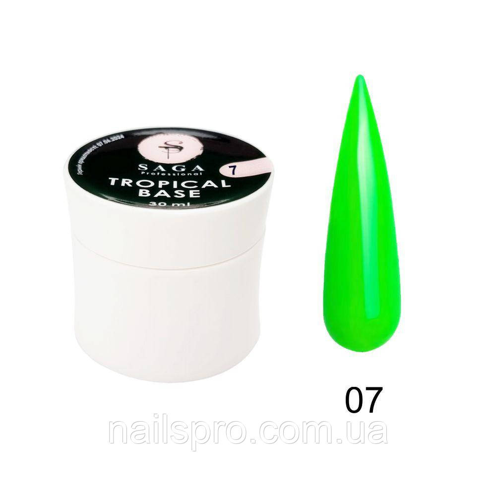 База камуфлююча SAGA Tropical Base №07 неоновий лаймовий, 30 мл