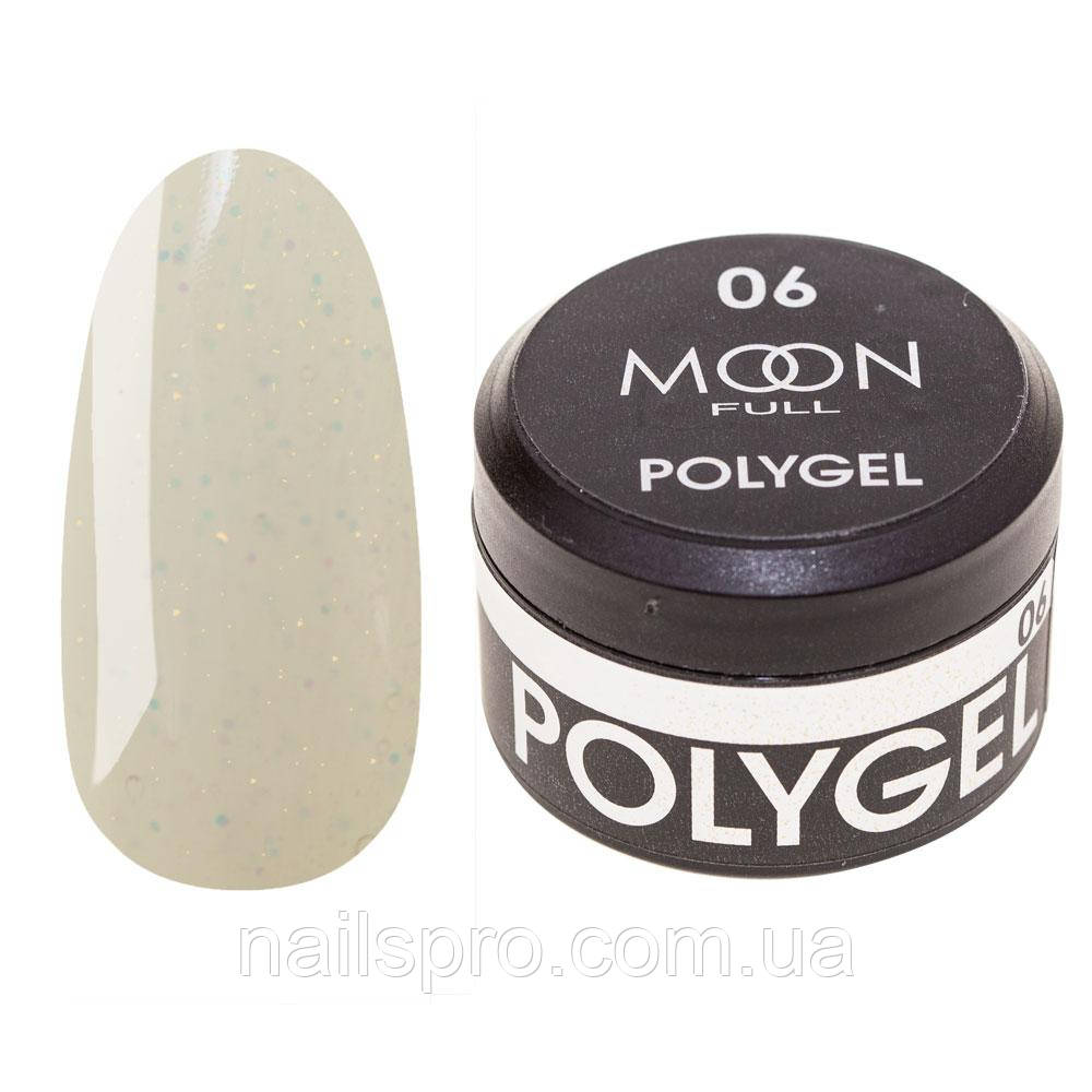 Moon Full Poly Gel №06 полигель для наращивания ногтей Молочный с ...