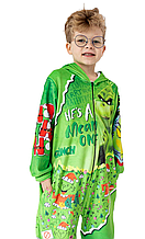 Дитячий для хлопчика Грінч кігурумі піжама плюшевий велюр розмір на зріст 122 см