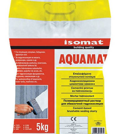 Аквамат / Aquamat - обмазувальна цементна гідроізоляція (уп. 5 кг), фото 1