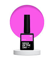 Nails of the Day Neon top 03 ярко-розовый топ без липкого слоя для ногтей, 10 мл