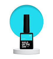 Nails of the Day Neon top 04 неоновый голубой топ без липкого слоя для ногтей, 10 мл