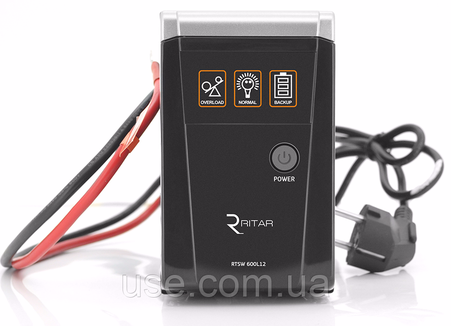 ДБЖ для котла Ritar, RTSW-500 LED, 300 Вт,( 330x108x160мм) чорний, джерело безперебійного живлення