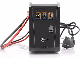 ДБЖ для котла Ritar RTSW-500 LED, 300 Вт,( 330x108x160мм) чорний, джерело безперебійного живлення