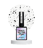 Nails Of The Night Jon Snow Top №01 топ с черными шестигранниками разных размеров, без липкого слоя, 10 мл