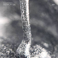 Nails Of The Night Diamond Premium gel №01 серебряный гель-лак с мелкой металлической поталью для ногтей, 5