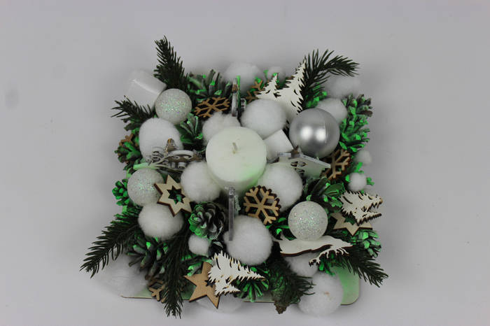 Рождественские подсвечники Новогодние композиции со свечами на стол ...