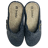 Чоловічі домашні капці Inblu повстяні фетрові, кімнатні шльопанці на поліуретановій підошві, фото 3