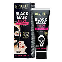Черная маска REVUELE Black Mask Peel Off Co-Enzymes, 80 мл