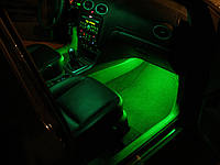 Подсветка салона автомобиля 4х15 зеленая!