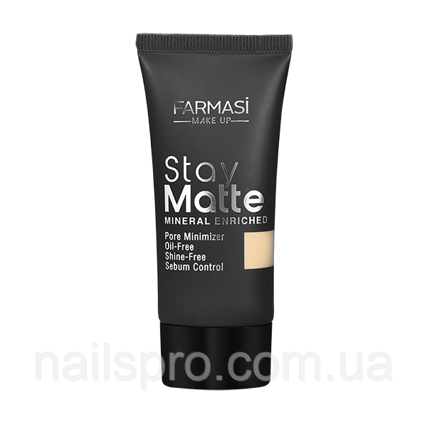Матуючий тональний крем Farmasi Stay Matte 04 Пісочно-бежевий