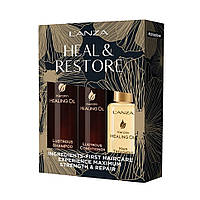 Набір догляд за ослабленим волоссям L'ANZA Keratin Healing Oil Holiday Trio Box