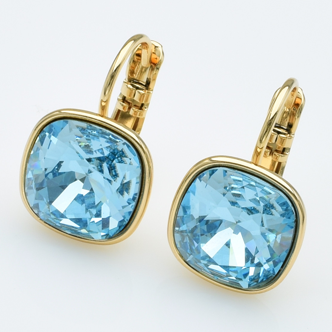 XUPING Серьги Позолота 18к Камни Swarovski Высота 1.9см, Ширина 1.2см