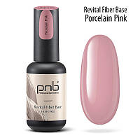 Восстанавливающая база с нейлоновыми волокнами PNB Revital Fiber Base 8 мл, Porcelain Pink
