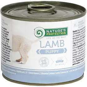 Вологий корм для цуценят Nature's Protection Puppy Lamb з ягням 200 г (KIK24521) (4771317245212)