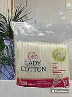 Ватные палочки Lady Cotton. 200 шт.