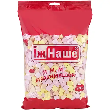 Маршмелоу "Їж Наше" кольорове 500г, 5уп/ящ, фото 1