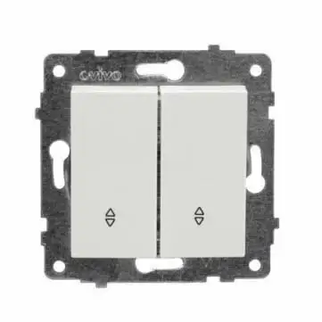 Механізм вимикача Horoz GRANO 2 кл білий 600-000201-202, фото 1