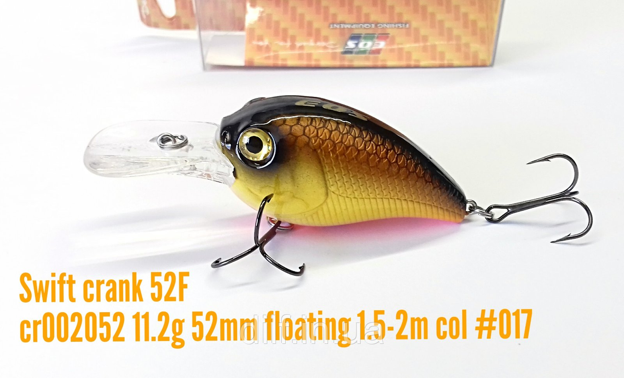 Воблер EOS Swift crank 52f 11.2g заглиблення 1.5-2м (колір 017), фото 1