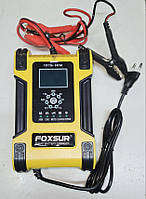 Інтелектуальний зарядний пристрій Foxsur 12A 12/24В для авто, мото, LiFePo4 акумуляторів