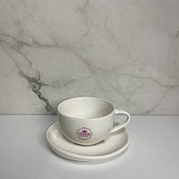 Чашка для кави із блюдцем Tudor England Royal White 90 мл TU9999-2