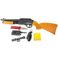 Дробовик іграшка Berno Golden Gun 920GG K з аксесуарами та м'якими патронами (920GG-RT)