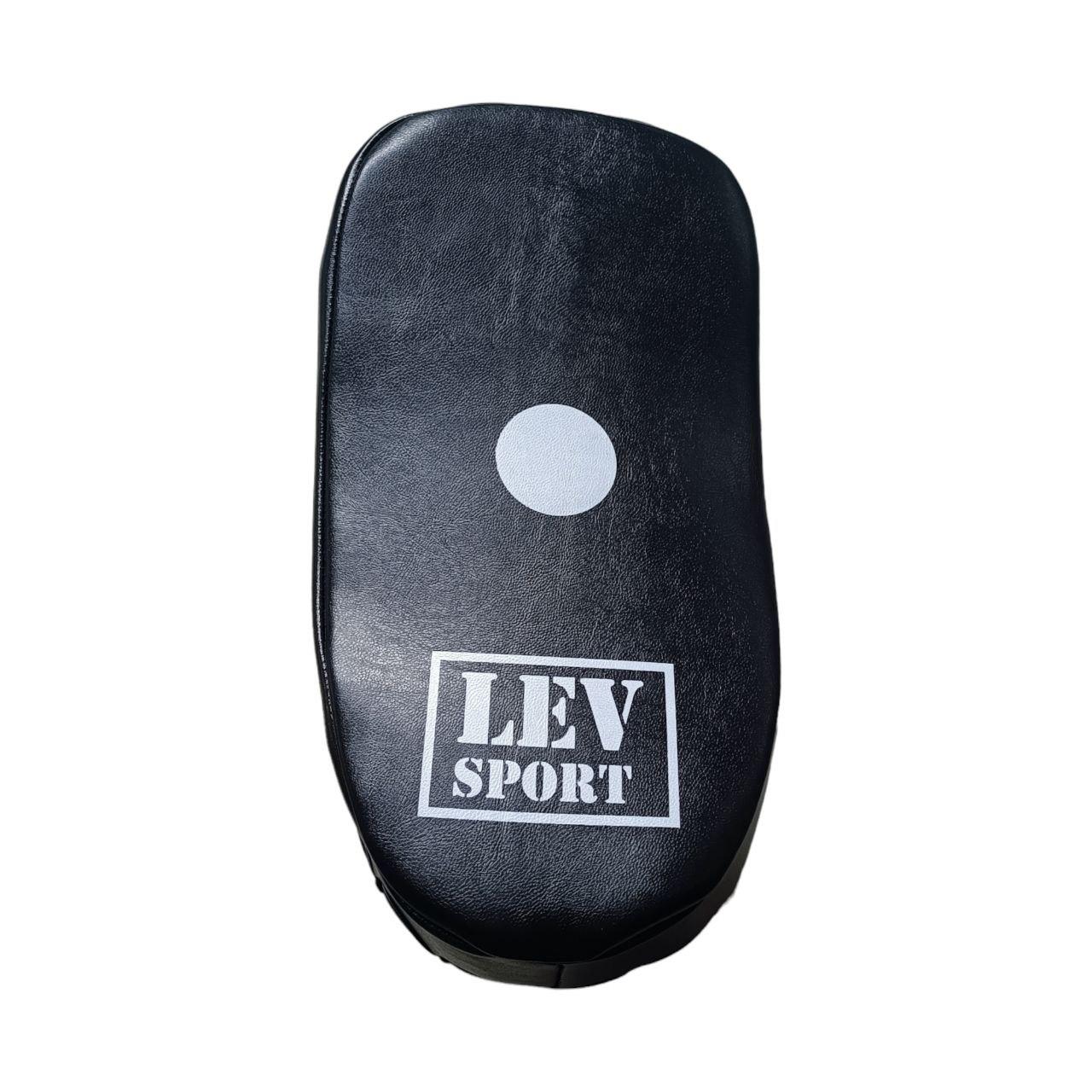 Пада боксерская LEV SPORT гнутая кожзам 20х40х10 черная - фото 1 - id-p1994100794