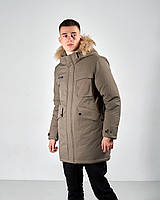 Чоловіча зимова куртка, кавового кольору.