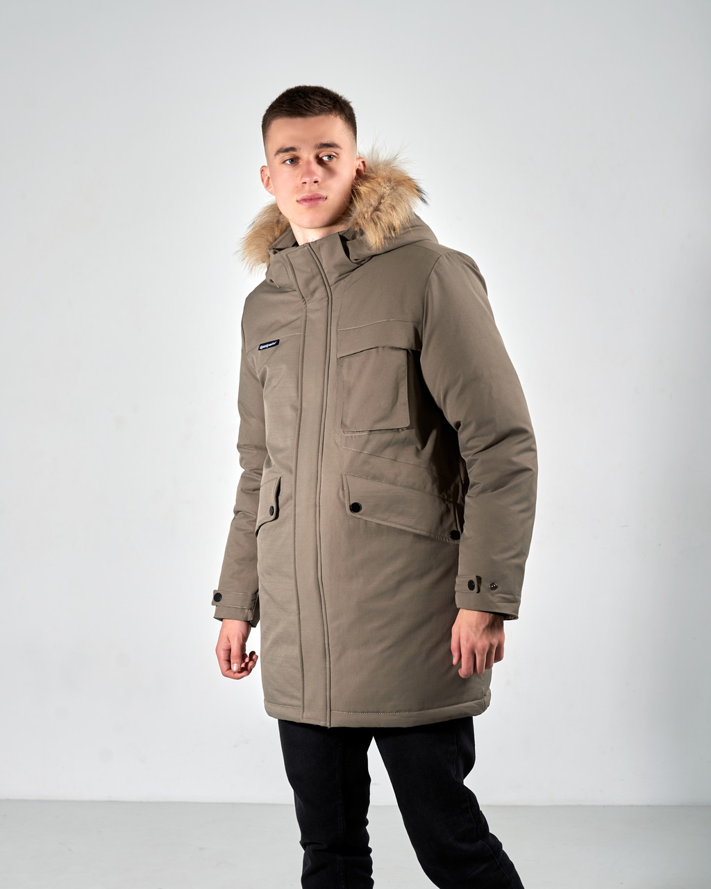 Чоловіча зимова куртка, кавового кольору. - фото 1 - id-p2021662599