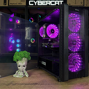 Ulixes! RTX 4060Ti NEW! | AMD Ryzen 5 5500 | DDR4 | Магазин Гарантія 3 Роки! Ігровий Компютер ПК від CyberCat